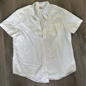 J.Crew Cotton Relaxed Fit Short Sleeve Button Down, Large